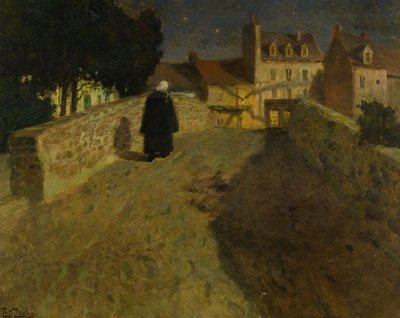 Towards the Pont Lovignon (Pont Fleuri) in Quimperlé by Fritz Thaulow